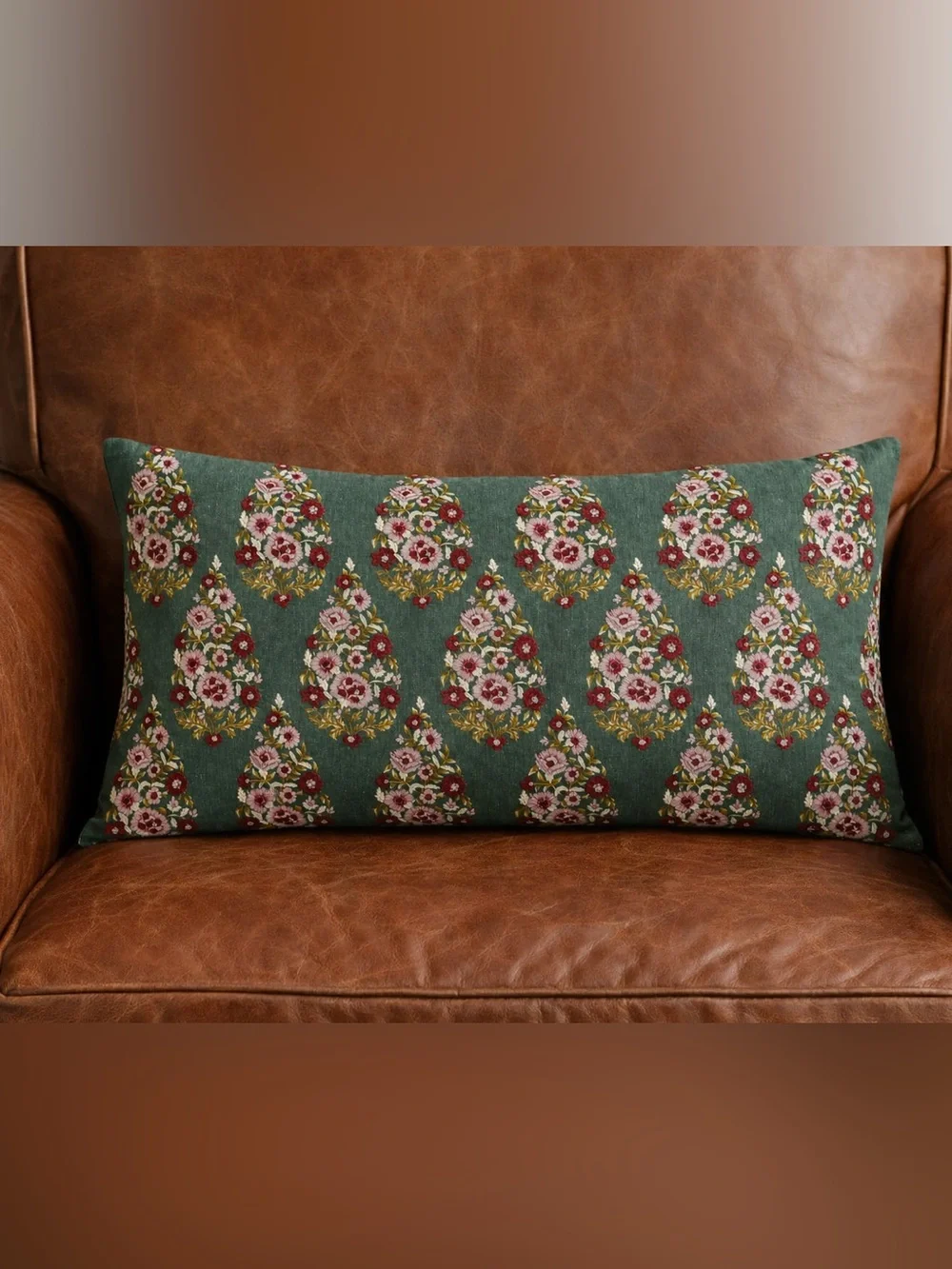 Pottery Barn Indira Embroidered Lumbar Pillow Cover 16x26 New